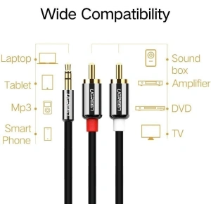 3,5mm Jack to 2RCA (Cinch) UGREEN Cable 1m