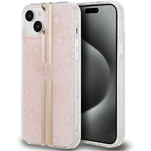 Hurtownia Guess - 3666339223113 - GUE3186 - Etui Guess GUHCP15MH4PSEGP Apple iPhone 15 Plus / 14 Plus hardcase IML 4G Gold Stripe różowy/pink - B2B homescreen