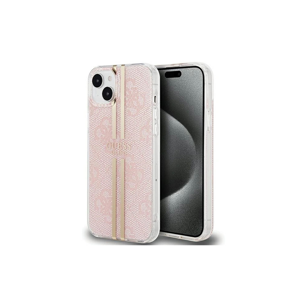 Hurtownia GSM - Etui Guess GUHCP15MH4PSEGP Apple iPhone 15 Plus / 14 Plus hardcase IML 4G Gold Stripe růžový/pink - GUE3186 - {ean13} - Hurt