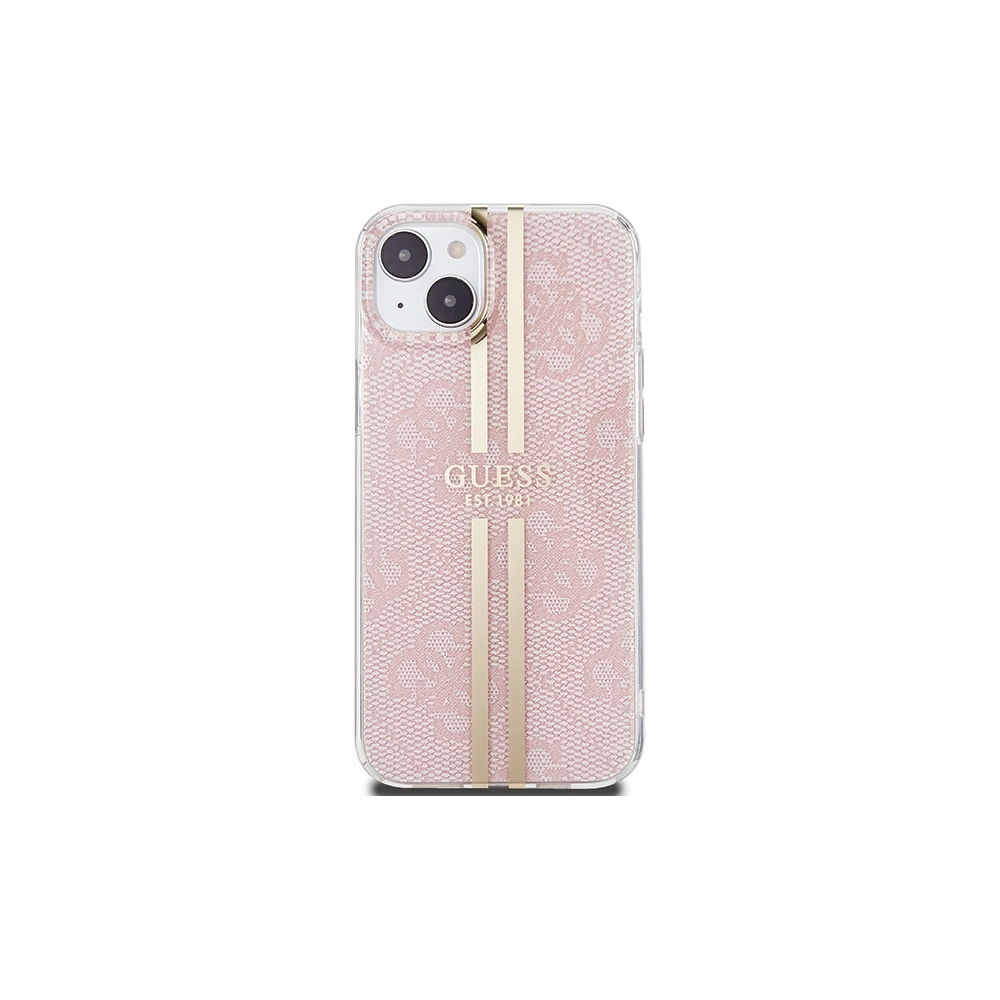 Hurtownia GSM - Etui Guess GUHCP15MH4PSEGP Apple iPhone 15 Plus / 14 Plus hardcase IML 4G Gold Stripe růžový/pink - GUE3186 - {ean13} - Hurt