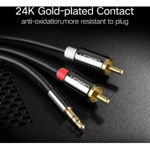 Przewód 3,5mm Jack do 2RCA (Cinch) UGREEN 1m