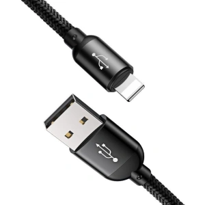 Hurtownia GSM - Kabel USB Baseus 3w1 USB-C / Lightning / Micro 3A 1,2m (czarny) - BSU622BLK - {ean13} - Hurt