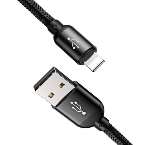 Kabel USB Baseus 3w1 USB-C / Lightning / Micro 3A 1,2m (czarny)