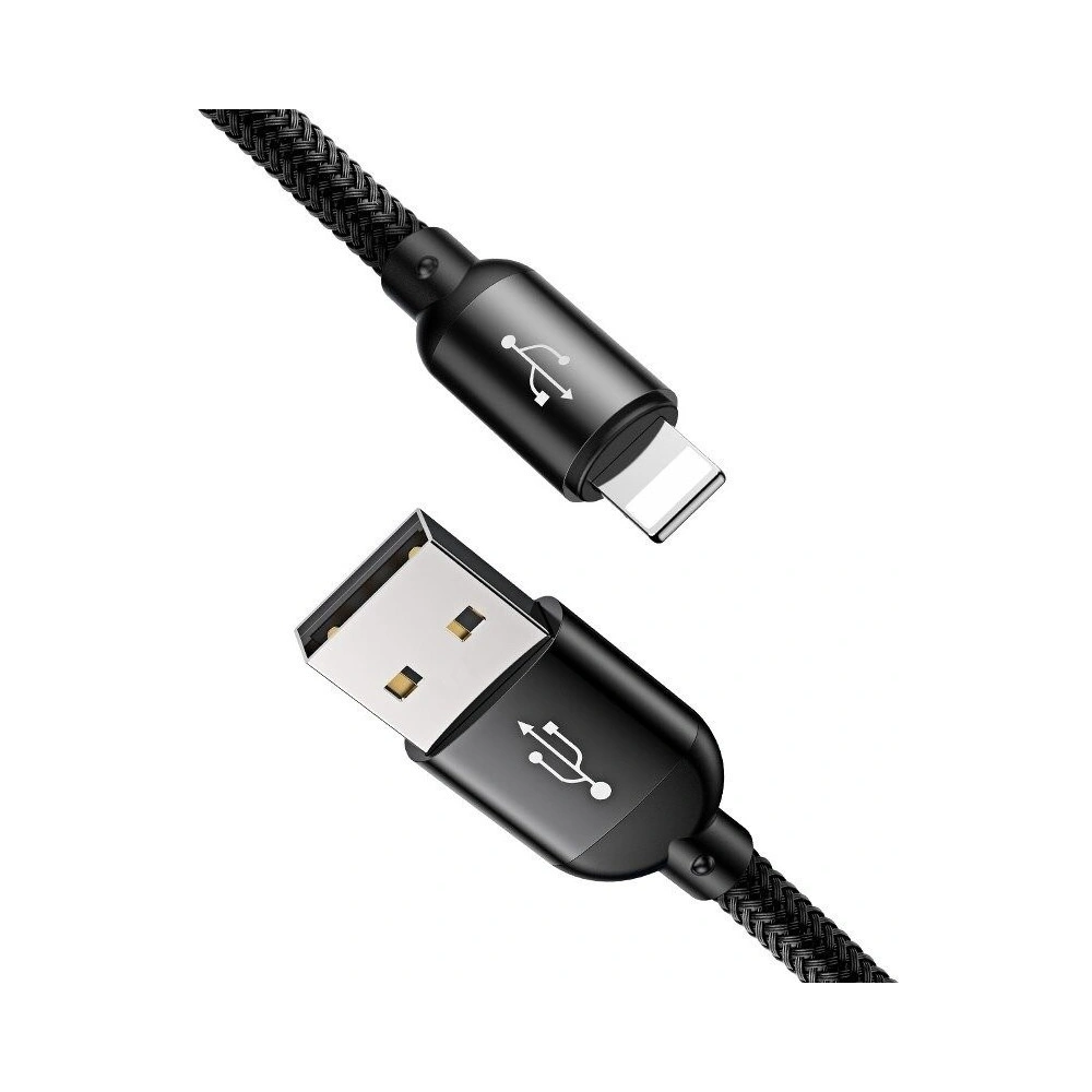 Hurtownia GSM - Kabel USB Baseus 3w1 USB-C / Lightning / Micro 3A 1,2m (czarny) - BSU622BLK - {ean13} - Hurt