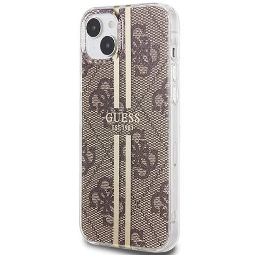 Etui Guess GUHCP15MH4PSEGW Apple iPhone 15 Plus / 14 Plus hardcase IML 4G Gold Stripe brązowy/brown