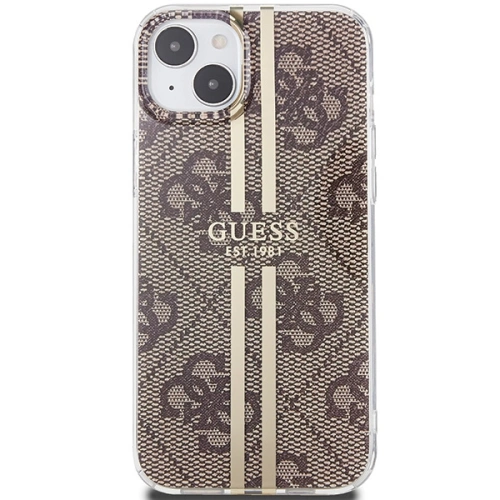 Etui Guess GUHCP15MH4PSEGW Apple iPhone 15 Plus / 14 Plus hardcase IML 4G Gold Stripe brązowy/brown