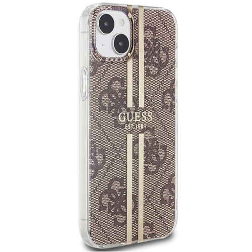 Etui Guess GUHCP15MH4PSEGW Apple iPhone 15 Plus / 14 Plus hardcase IML 4G Gold Stripe brązowy/brown