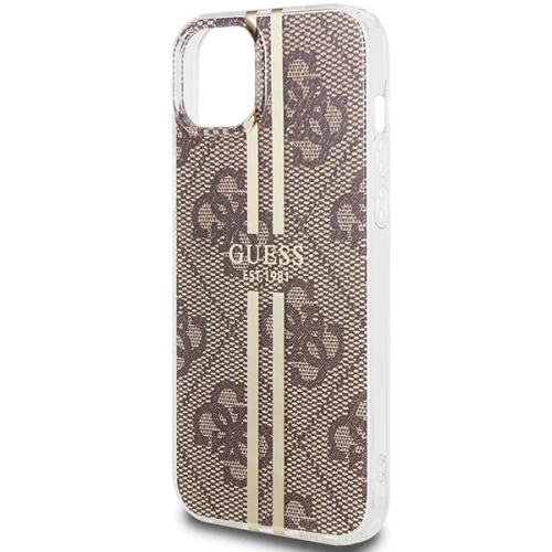 Etui Guess GUHCP15MH4PSEGW Apple iPhone 15 Plus / 14 Plus hardcase IML 4G Gold Stripe brązowy/brown