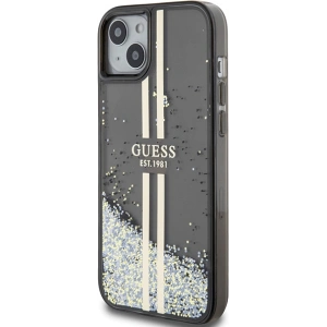 Hurtownia GSM - Etui Guess GUHCP15MLFCSEGK Apple iPhone 15 Plus / 14 Plus hardcase Liquid Glitter Gold Stripes negru/black - GUE3188 - {ean13} - Hurt