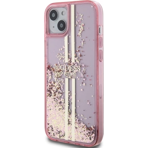 Hurtownia GSM - Etui Guess GUHCP15MLFCSEGP Apple iPhone 15 Plus / 14 Plus hardcase Liquid Glitter Gold Stripes roz/pink - GUE3189 - {ean13} - Hurt