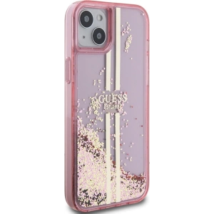Hurtownia GSM - Etui Guess GUHCP15MLFCSEGP Apple iPhone 15 Plus / 14 Plus hardcase Liquid Glitter Gold Stripes růžový/pink - GUE3189 - {ean13} - Hurt
