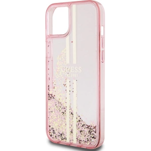 Hurtownia GSM - Etui Guess GUHCP15MLFCSEGP Apple iPhone 15 Plus / 14 Plus hardcase Liquid Glitter Gold Stripes růžový/pink - GUE3189 - {ean13} - Hurt