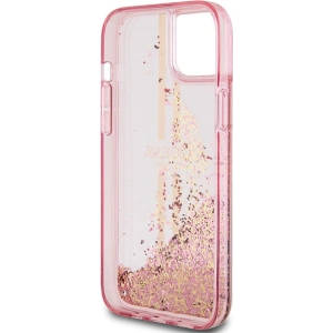 Wholesale Guess GUHCP15MLFCSEGP Apple iPhone 15 Plus / 14 Plus hardcase Liquid Glitter Gold Stripes pink - GUE3189 - {ean13} - Hurt