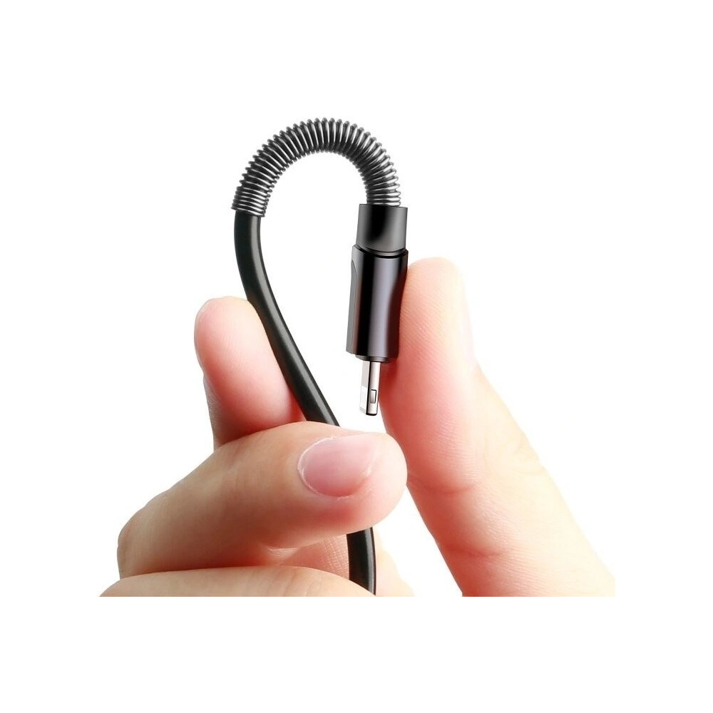 Hurtownia GSM - Cablul cu arc Lightning Baseus Double Spring 1,2m 2A (negru) - BSU623BLK - {ean13} - Hurt