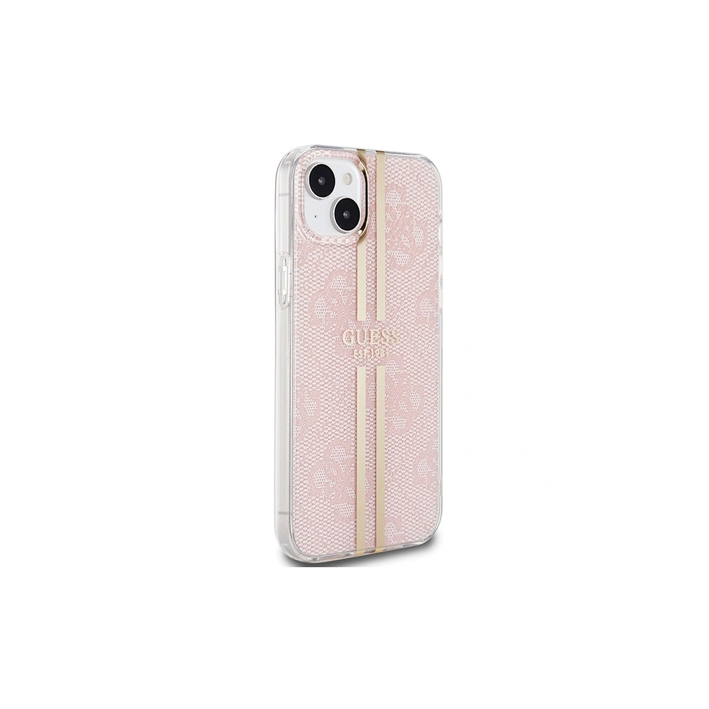Hurtownia GSM - Etui Guess GUHCP15SH4PSEGP Apple iPhone 15 / 14 / 13 kemény tok IML 4G Arany csík rózsaszín/pink - GUE3192 - {ean13} - Hurt