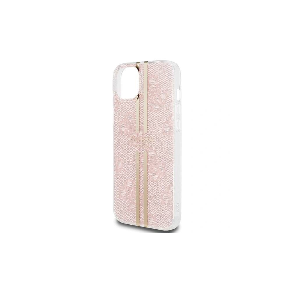 Hurtownia GSM - Etui Guess GUHCP15SH4PSEGP Apple iPhone 15 / 14 / 13 kemény tok IML 4G Arany csík rózsaszín/pink - GUE3192 - {ean13} - Hurt