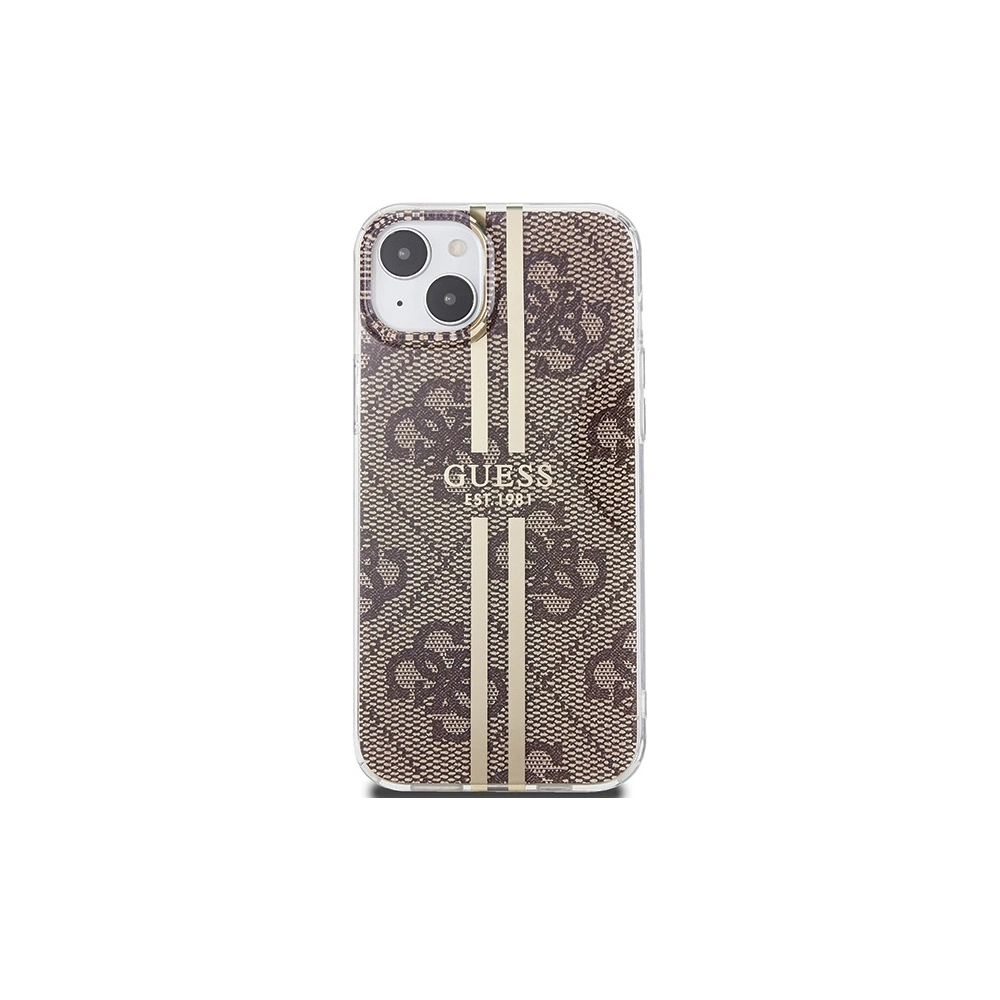 Hurtownia GSM - Case Guess GUHCP15SH4PSEGW Apple iPhone 15 / 14 / 13 Hardcase IML 4G Gold Stripe braun/brown - GUE3193 - {ean13} - Hurt
