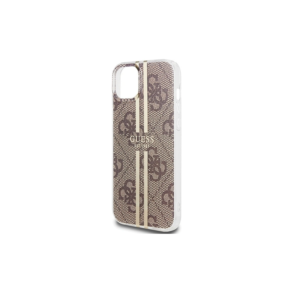 Hurtownia GSM - Etui Guess GUHCP15SH4PSEGW Apple iPhone 15 / 14 / 13 hardcase IML 4G Gold Stripe barna/brown - GUE3193 - {ean13} - Hurt