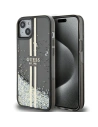 Hurtownia GSM - Etui Guess GUHCP15SLFCSEGK Apple iPhone 15 / 14 / 13 hardcase Liquid Glitter Gold Stripes negru/black - GUE3194 - {ean13} - Hurt