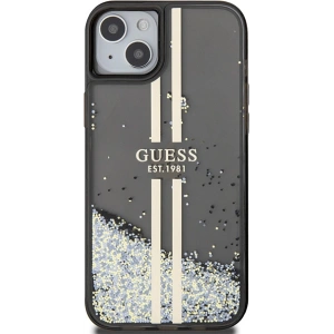 Hurtownia GSM - Case Guess GUHCP15SLFCSEGK Apple iPhone 15 / 14 / 13 Hardcase Liquid Glitter Gold Stripes schwarz/black - GUE3194 - {ean13} - Hurt