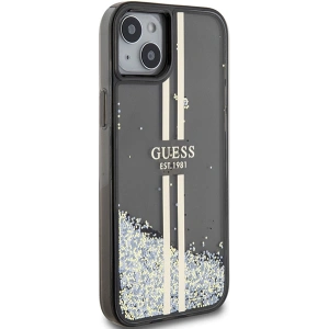 Hurtownia GSM - Case Guess GUHCP15SLFCSEGK Apple iPhone 15 / 14 / 13 Hardcase Liquid Glitter Gold Stripes schwarz/black - GUE3194 - {ean13} - Hurt