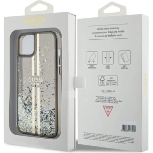 Hurtownia GSM - Case Guess GUHCP15SLFCSEGK Apple iPhone 15 / 14 / 13 Hardcase Liquid Glitter Gold Stripes schwarz/black - GUE3194 - {ean13} - Hurt