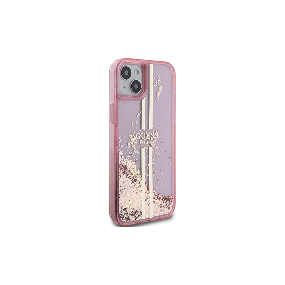 Hurtownia GSM - Etui Guess GUHCP15SLFCSEGP Apple iPhone 15 / 14 / 13 hardcase Liquid Glitter Gold Stripes rozie/pink - GUE3195 - {ean13} - Hurt