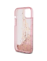 Wholesale Guess GUHCP15SLFCSEGP Apple iPhone 15 / 14 / 13 hardcase Liquid Glitter Gold Stripes pink - GUE3195 - {ean13} - Hurt