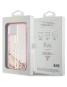 Wholesale Guess GUHCP15SLFCSEGP Apple iPhone 15 / 14 / 13 hardcase Liquid Glitter Gold Stripes pink - GUE3195 - {ean13} - Hurt