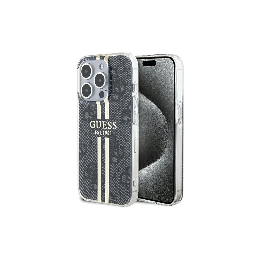 Hurtownia GSM - Etui Guess GUHCP15XH4PSEGK Apple iPhone 15 Pro Max hardcase IML 4G Gold Stripe czarny/black - GUE3197 - {ean13} - Hurt