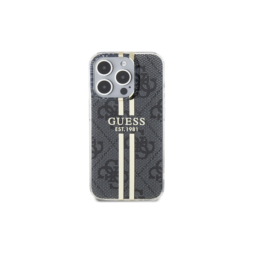 Hurtownia GSM - Etui Guess GUHCP15XH4PSEGK Apple iPhone 15 Pro Max hardcase IML 4G Gold Stripe czarny/black - GUE3197 - {ean13} - Hurt
