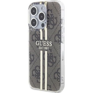 Wholesale Guess GUHCP15XH4PSEGW Apple iPhone 15 Pro Max hardcase IML 4G Gold Stripe brown - GUE3198 - {ean13} - Hurt