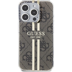 Hurtownia GSM - Case Guess GUHCP15XH4PSEGW Apple iPhone 15 Pro Max Hardcase IML 4G Gold Stripe braun/brown - GUE3198 - {ean13} - Hurt