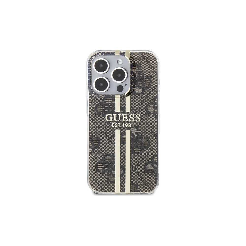 Hurtownia GSM - Etui Guess GUHCP15XH4PSEGW Apple iPhone 15 Pro Max hardcase IML 4G Gold Stripe brązowy/brown - GUE3198 - {ean13} - Hurt