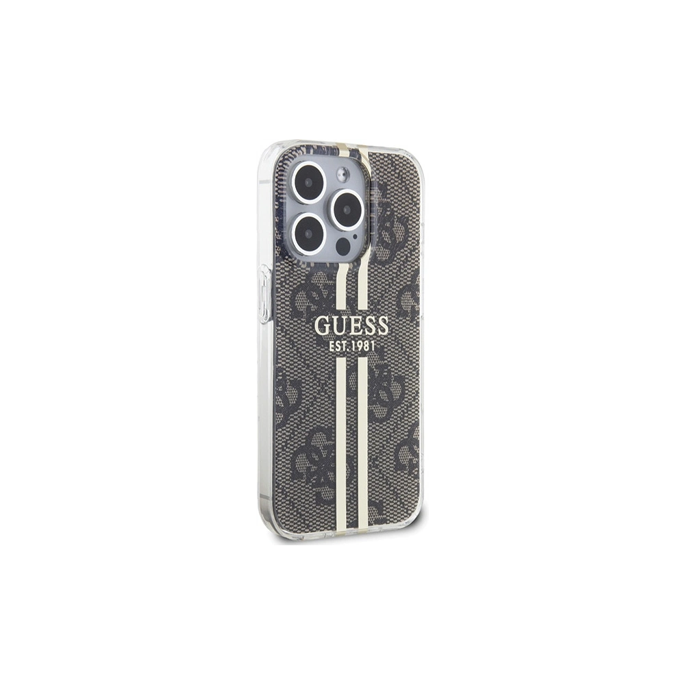 Hurtownia GSM - Etui Guess GUHCP15XH4PSEGW Apple iPhone 15 Pro Max hardcase IML 4G Gold Stripe brązowy/brown - GUE3198 - {ean13} - Hurt