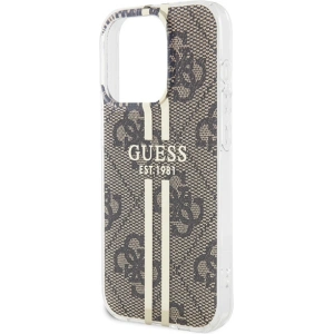 Wholesale Guess GUHCP15XH4PSEGW Apple iPhone 15 Pro Max hardcase IML 4G Gold Stripe brown - GUE3198 - {ean13} - Hurt