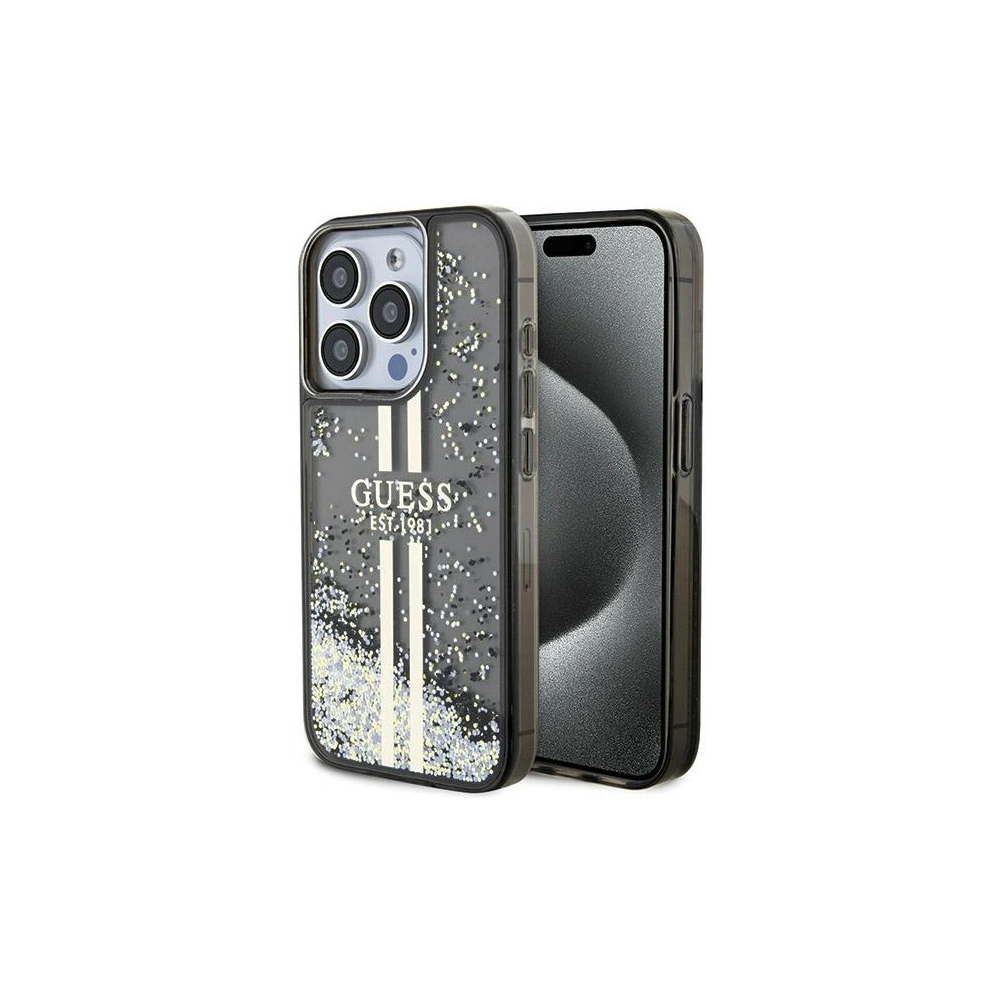 Hurtownia GSM - Case Guess GUHCP15XLFCSEGK Apple iPhone 15 Pro Max Hardcase Liquid Glitter Gold Stripes schwarz/black - GUE3199 - {ean13} - Hurt