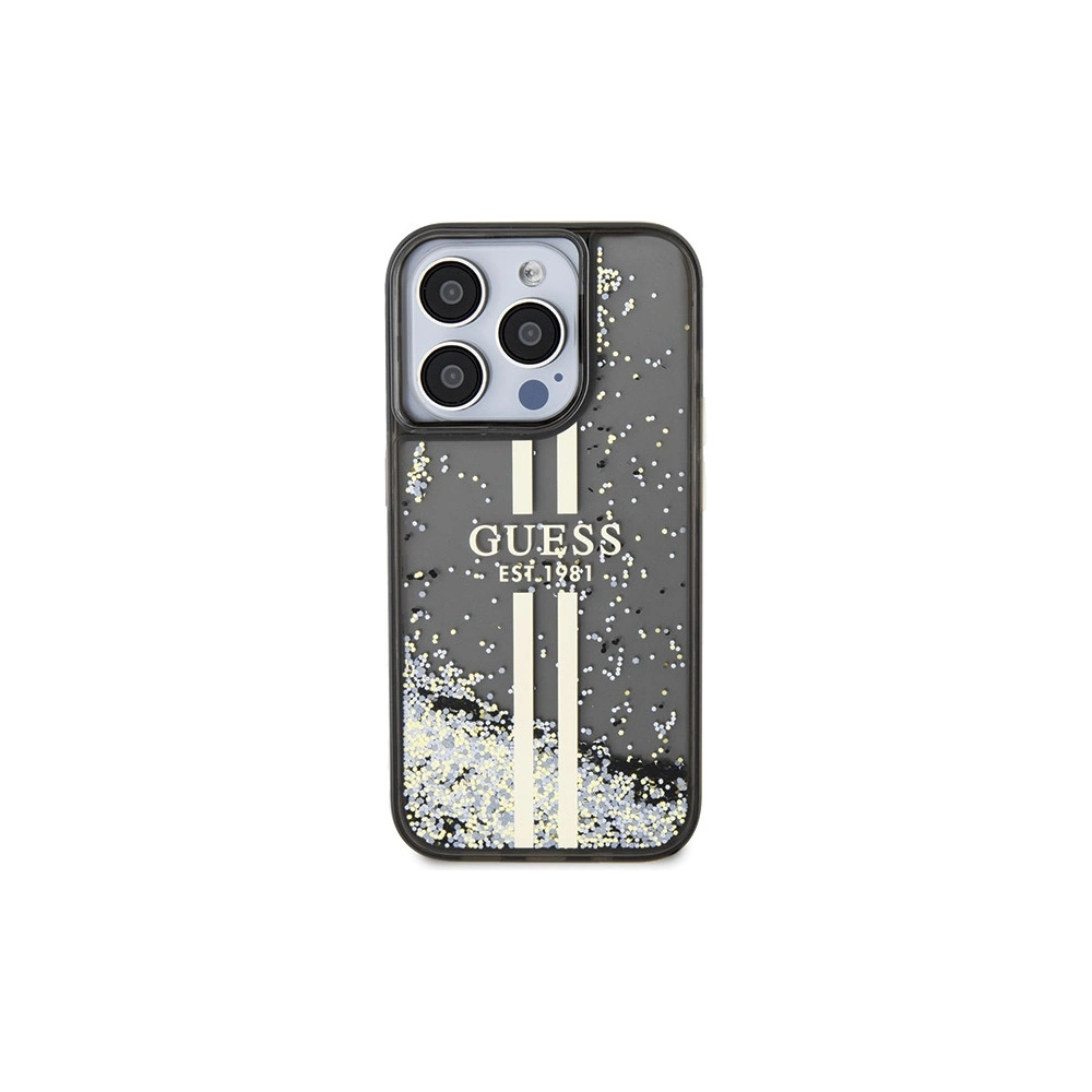 Hurtownia GSM - Case Guess GUHCP15XLFCSEGK Apple iPhone 15 Pro Max Hardcase Liquid Glitter Gold Stripes schwarz/black - GUE3199 - {ean13} - Hurt