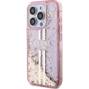 Hurtownia GSM - Etui Guess GUHCP15XLFCSEGP Apple iPhone 15 Pro Max hardcase Liquid Glitter Gold Stripes różowy/pink - GUE3200 - {ean13} - Hurt