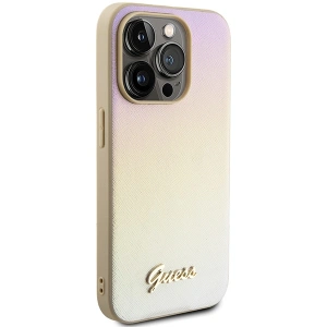 Hurtownia GSM - Case Guess GUHCP15XPSAIRSD Apple iPhone 15 Pro Max Hartschale Saffiano Iridescent Script gold - GUE3202 - {ean13} - Hurt