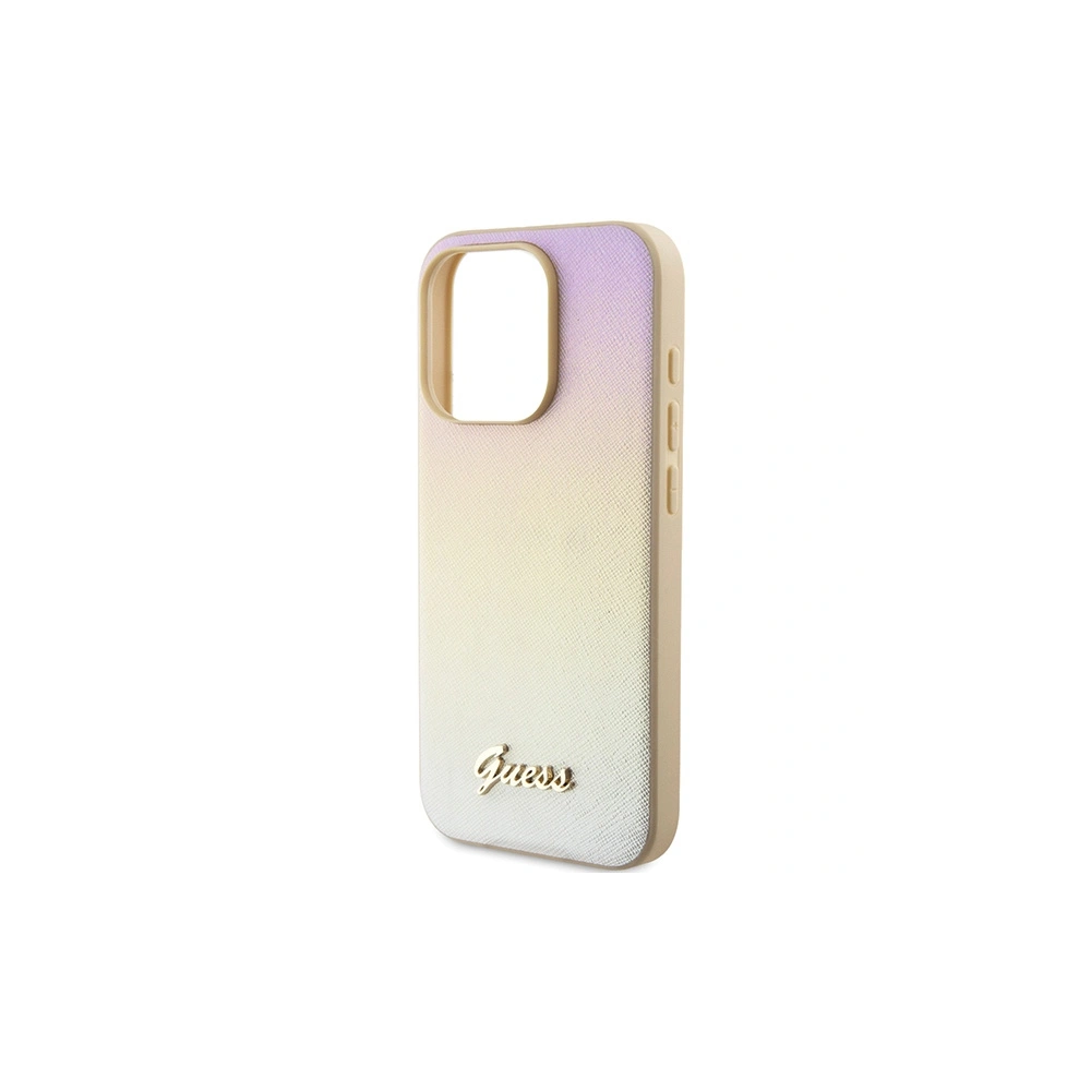 Hurtownia GSM - Case Guess GUHCP15XPSAIRSD Apple iPhone 15 Pro Max Hartschale Saffiano Iridescent Script gold - GUE3202 - {ean13} - Hurt