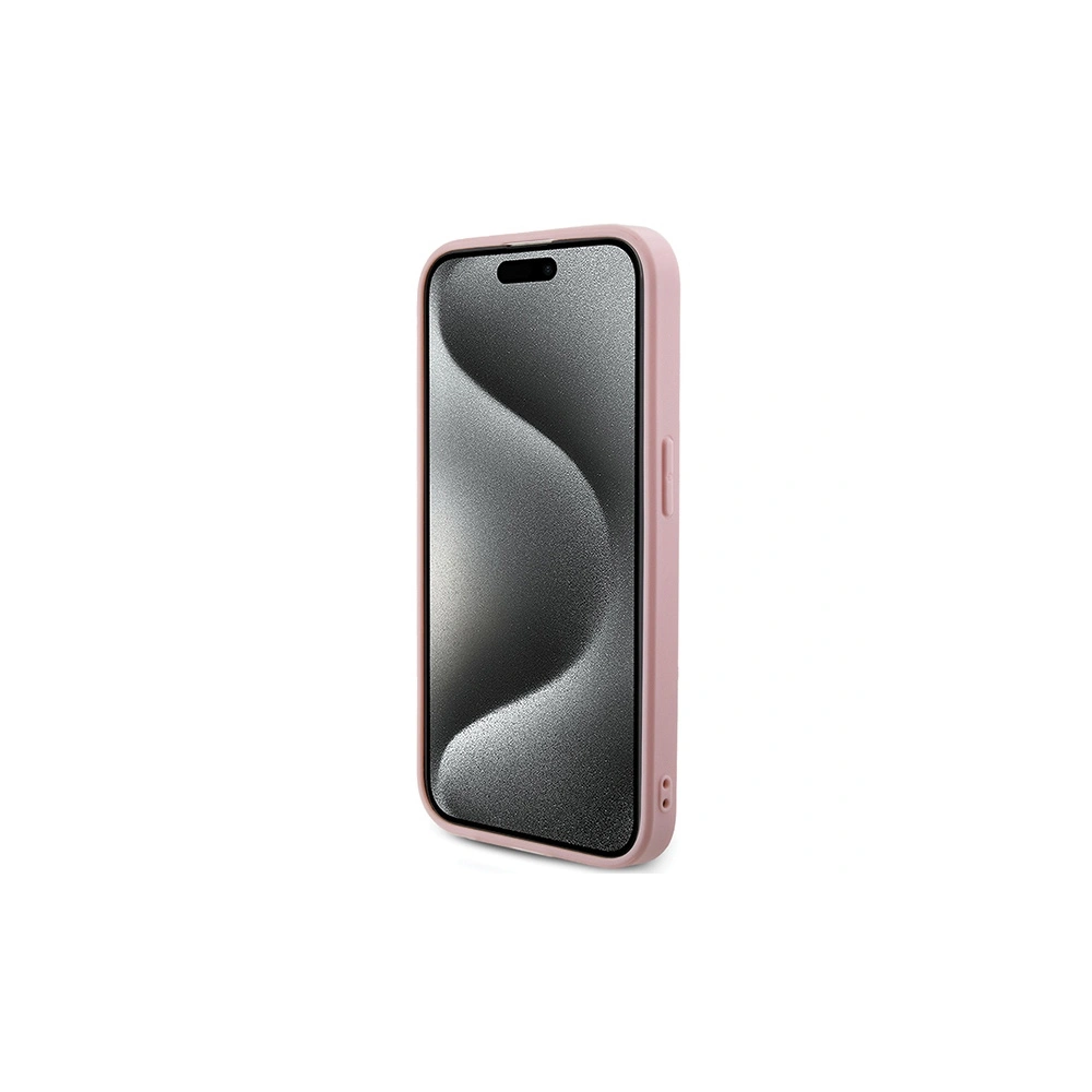 Hurtownia GSM - Case Guess GUHCP15XPSAIRSP Apple iPhone 15 Pro Max Hardcase Saffiano Iridescent Script rosa/pink - GUE3203 - {ean13} - Hurt