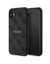Etui Guess GUHMN61G4GFRK Apple iPhone 11 / XR hardcase 4G Collection Leather Metal Logo MagSafe negru/black