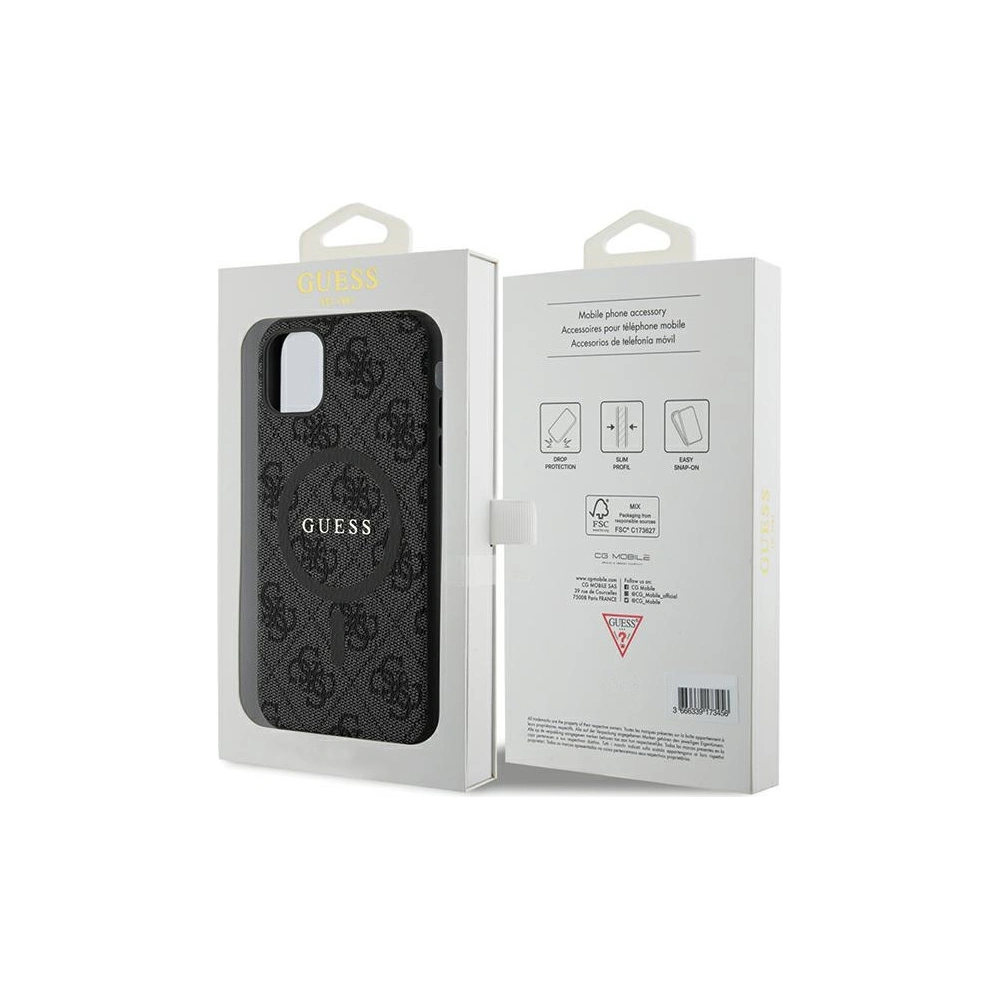 Hurtownia GSM - Etui Guess GUHMN61G4GFRK Apple iPhone 11 / XR hardcase 4G Collection Leather Metal Logo MagSafe černý/black - GUE3205 - {ean13} - Hurt