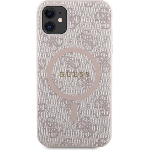 Wholesale Guess GUHMN61G4GFRP Apple iPhone 11 / XR hardcase 4G Collection Leather Metal Logo MagSafe pink - GUE3206 - {ean13} - Hurt