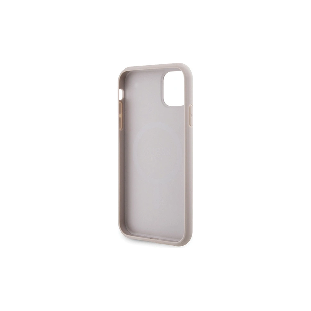 Hurtownia GSM - Etui Guess GUHMN61G4GFRP Apple iPhone 11 / XR kemény tok 4G Collection Bőr Fém Logó MagSafe rózsaszín/pink - GUE3206 - {ean13} - Hurt