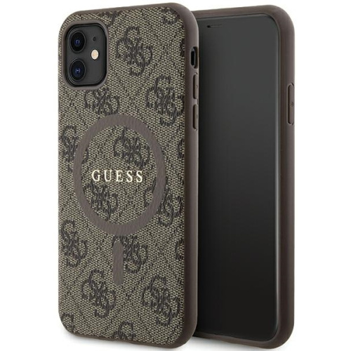 Hurtownia Guess - 3666339226367 - GUE3207 - Etui Guess GUHMN61G4GFRW Apple iPhone 11 / XR hardcase 4G Collection Leather Metal Logo MagSafe brązowy/brown - B2B homescreen