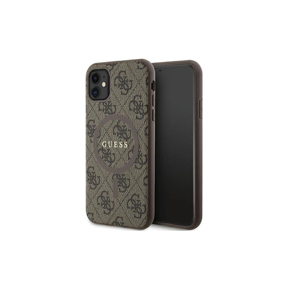 Hurtownia GSM - Case Guess GUHMN61G4GFRW Apple iPhone 11 / XR Hardcase 4G Collection Leder Metall-Logo MagSafe braun/brown - GUE3207 - {ean13} - Hurt