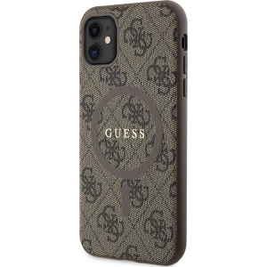 Hurtownia GSM - Etui Guess GUHMN61G4GFRW Apple iPhone 11 / XR hardcase 4G Collection Leather Metal Logo MagSafe maro/brown - GUE3207 - {ean13} - Hurt