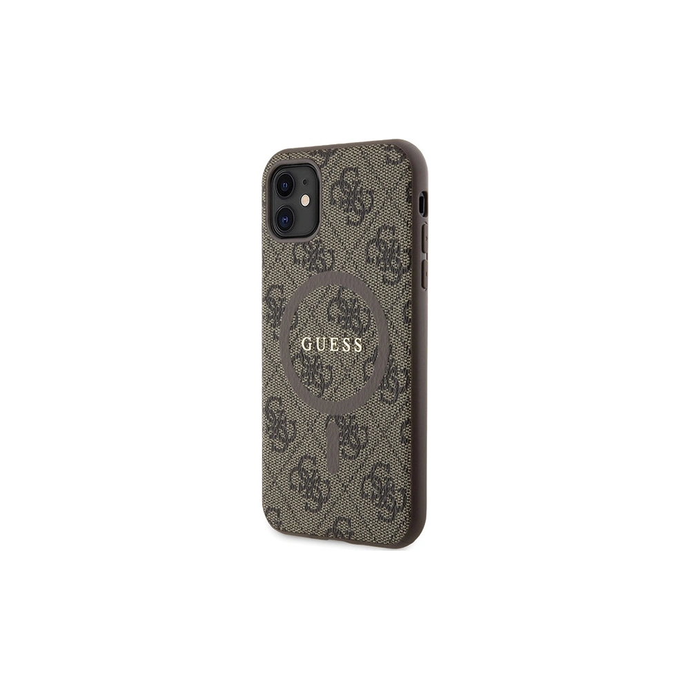 Hurtownia GSM - Case Guess GUHMN61G4GFRW Apple iPhone 11 / XR Hardcase 4G Collection Leder Metall-Logo MagSafe braun/brown - GUE3207 - {ean13} - Hurt